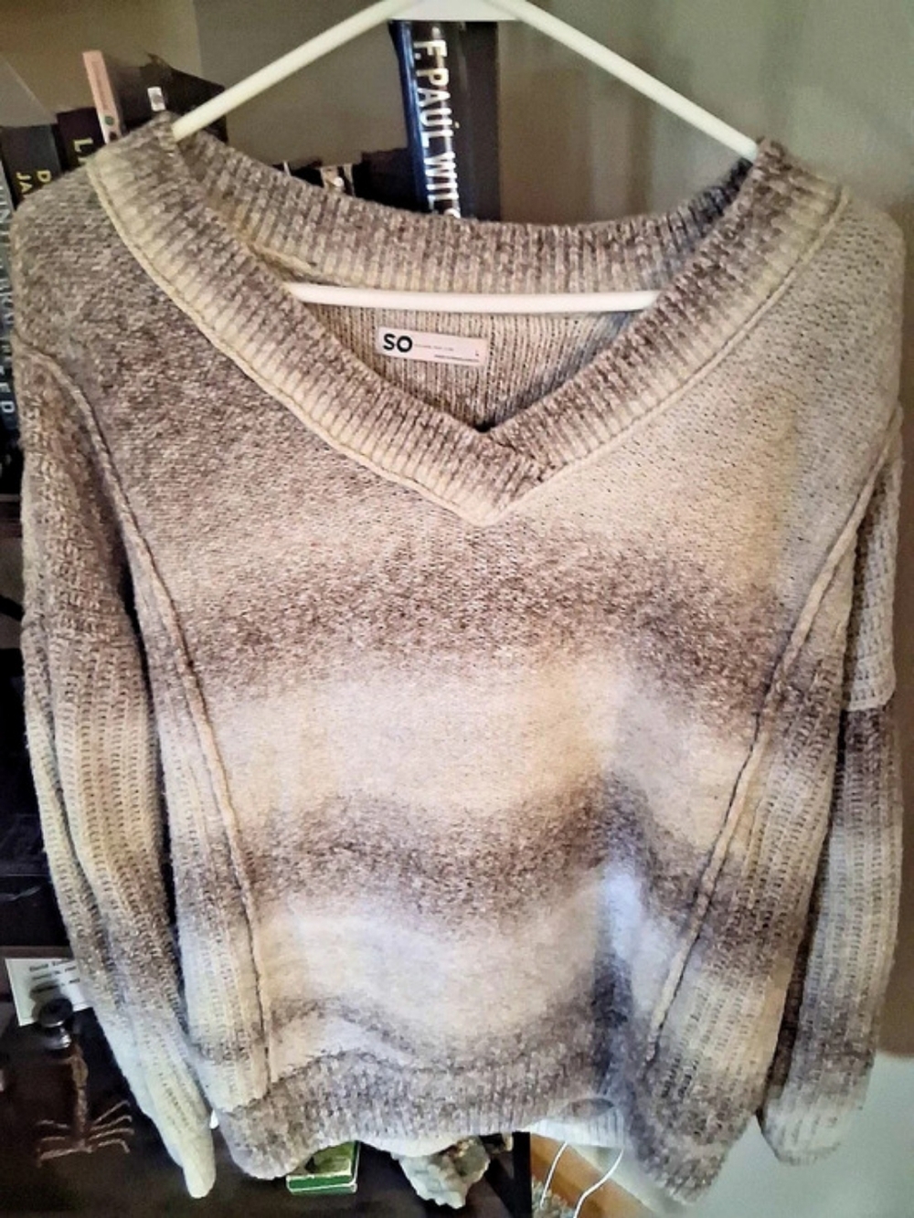 SO V-Neck Sweater in Brown